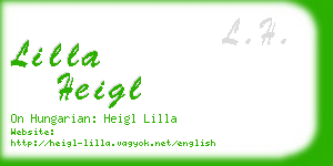 lilla heigl business card